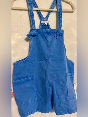 ZENANA Blue Denim Overall Romper Shorts
Women's M NWT